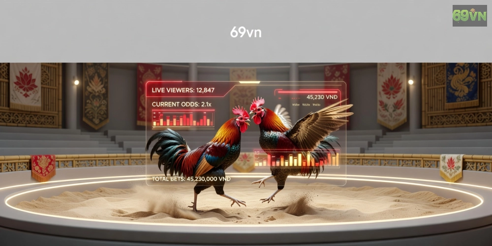 Hình minh họa khái niệm đá gà trực tiếp 69vn với giao diện streaming hiện đại