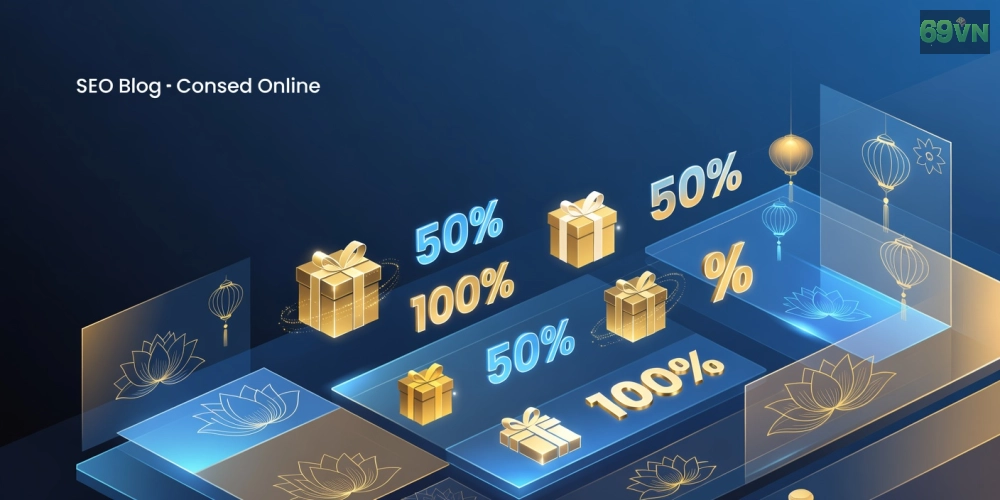 Hình ảnh minh họa khái niệm nhà cái khuyến mãi 69vn uy tín và các chương trình thưởng hấp dẫn cho người chơi năm 2025.